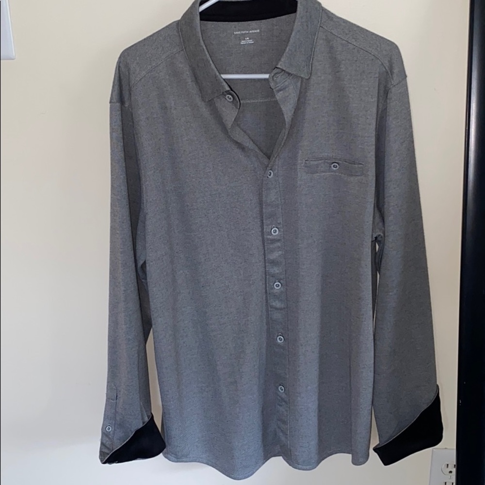 Saks Fifth Avenue Grey button down